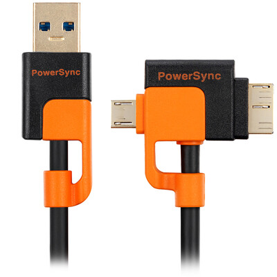 

PowerSync USB3-KRMIBX150 USB30 Micro USB30 20 mobile phone data charging cable anti-swing Samsung note3 S5 data cable
