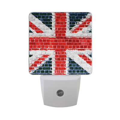 

ALAZA LED Night Light With Smart Dusk To Dawn SensorUnion Jack Vintage Oil Paint Plug In Night Light