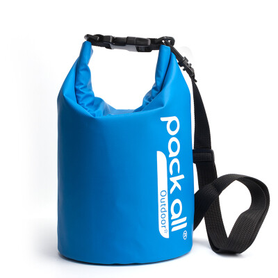 

Pack all beach waterproof bag swimming diving wet&dry separation storage bag outdoor drifting mobile phone camera waterproof bag 5L including strap blue