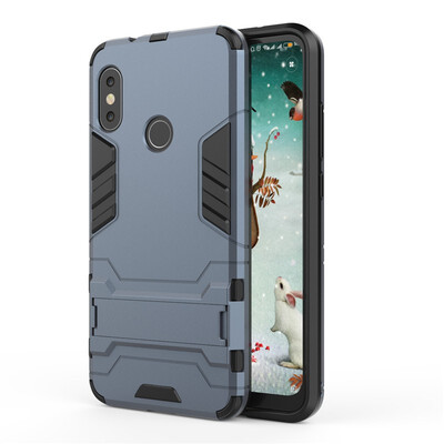 

Fecoprior TPU PC Case For Xiaomi Mi A2 Lite Redmi 6 Pro Back Cover Stand Armor Shield Celulars Fundas Coque