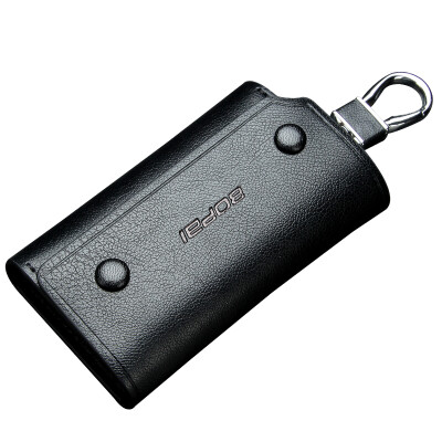 

Bo BOPAI key bag men&39s leather waist hanging key chain multi-function car key chain leather black 16-00702