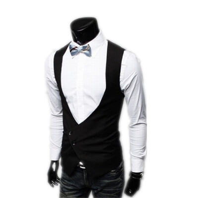 

Zogaa Korean Men's Vest V-neck Slim Men's Vest