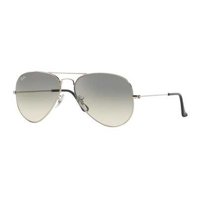 

RayBan Ray Ban солнцезащитные очки импортировала итальянские пилот серии мужчин и женщин моды лягушка зеркало серебро металл кадр серый градиент линзы очки солнцезащитные очки RB3025 003/32 55мм