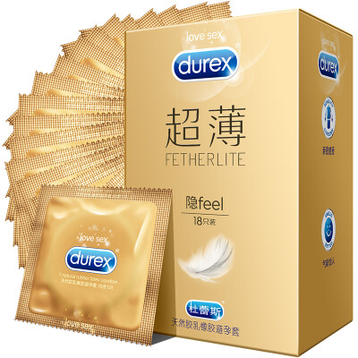 

Durex Condom Mens Condom Ultra-thin Family Planning Supplies Ultra-thin 18 Pack Adult Products Durex