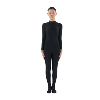 

24 Hrs Shipped Out Women Unitards Black Long Sleeves Turleneck Unitard Footed Bodysuit Womens Yoga Dancewear Fitness Suits