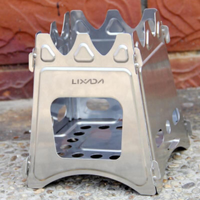 

Lixada Compact Folding Wood Stove for Outdoor Camping Cooking Picnic