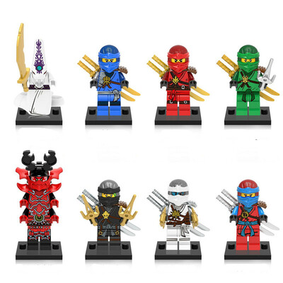 

2018 caliente héroes ninja Kai Jay Cole Zane Nya Lloyd con armas acción juguete figura niños construcción Blocs ladrillo modelo se
