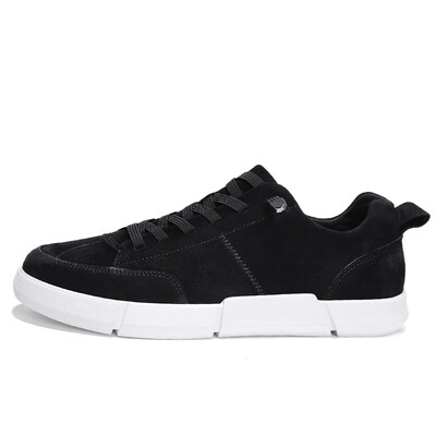 

Autumn Korean fashion shoes mens flat-bottomed black casual shoes retro Joker shoes in England