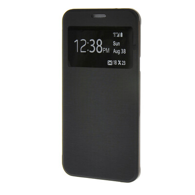 

MOONCASE Samsung Galaxy A8 чехол для View Slim Leather Flip Pouch Clear Back Cover Black