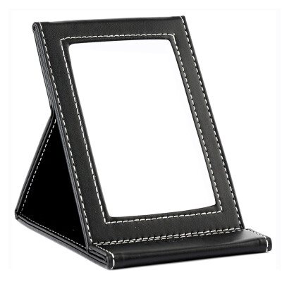 

Jingdong Supermarket] Nika NIKA portable desktop mirror makeup mirror office folding mirror PU high-definition mirror can be folded to carry