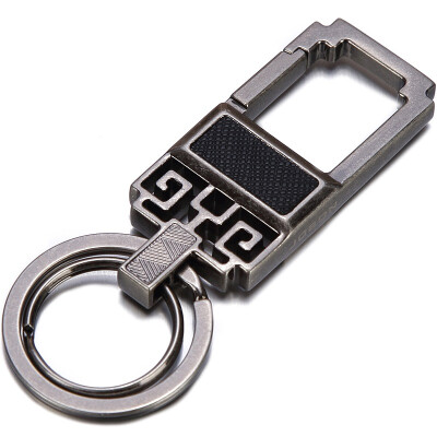 

Jingdong supermarket] JOBON Zhongbang key chain ring car key chain chain fiber leather mother circle spring waist hanging type retro black nickel ZB-116B
