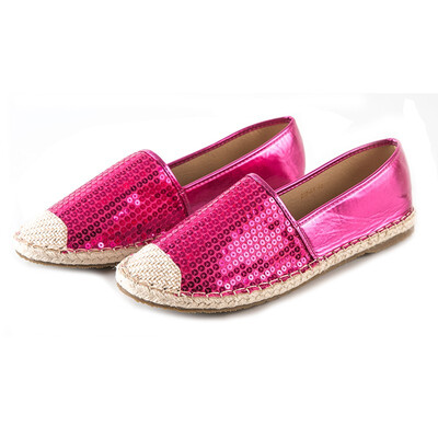 

Womens Sparkly Sequins Cap Toe Low Cut Driving Slip-on Espadrilles Flats Shoes