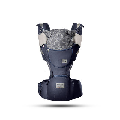 

Babycare baby carrier multi-function four seasons belt with baby shoulders breathable baby waist stool back baby belt marine models 9895 underwater blue