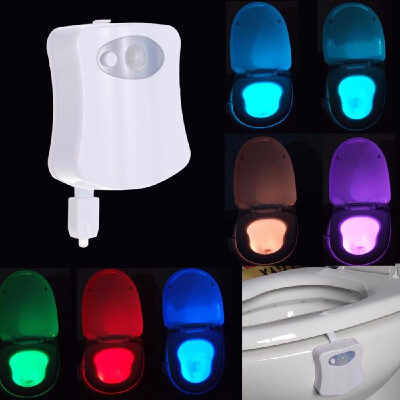 

816 Colors LED Toilet Nightlight Motion Activated Light Sensitive Dusk To Dawn Battery-operated Lamp Bathroom Light