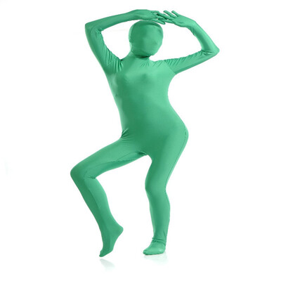 

24 HRS Shipped Out Zentai Costumes Shiny Green Halloween Party Breathable Bodysuit Mummy Performance Fancy Dress