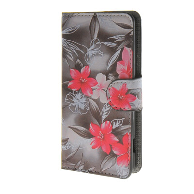 

MOONCASE Flower style Leather Side Flip Wallet Card Slot Stand Pouch Case Cover for Sony Xperia Z4 Compact (Mini) a12