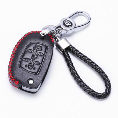 

KING ETING modern key bag leather key set name lang IX25IX35 Shengda Sotana nine special car key chain B passion red