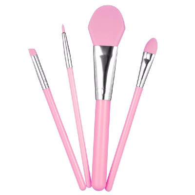 

4Pcs Silicone Makeup Brush Kit Facial Mask Brush Foundation Eyeshadow Eyebrow Brush Cosmetic Tool Optional Color