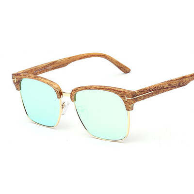 

FEIDU Fashion Thom Half Frame Sunglasses Women Men Brand Designer Flat Coating Mirror Lens Sun Glasses Oculos De Sol Feminino