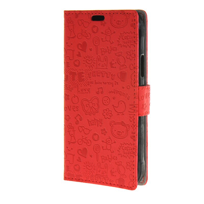 

MOONCASE Little Witch Leather Flip Wallet Card Slot Stand Back чехол для Samsung Galaxy S6 Active G890 Red
