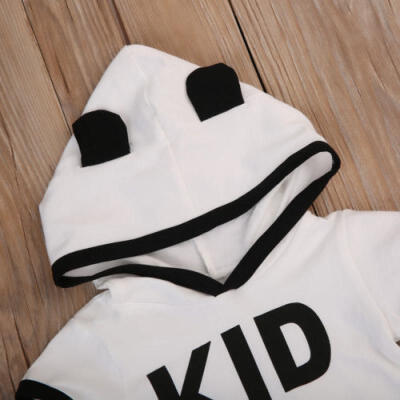 

Newborn Kid Baby Boy Girl Clothes Hooded Jumpsuit Romper Bodysuit Sunsuit Outfit