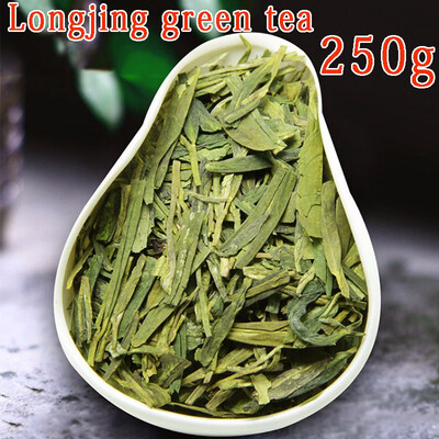 

Good tea 2019 new handmade dragon well organic green tea good quality Mingqian West Lake Longjing tea leaves 250g Gift Free ship