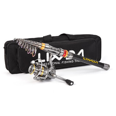 

Lixada Telescopic Fishing Rod&Reel Combo Full Kit Carbon Fiber Fishing Rod Fishing Tackle Carrier