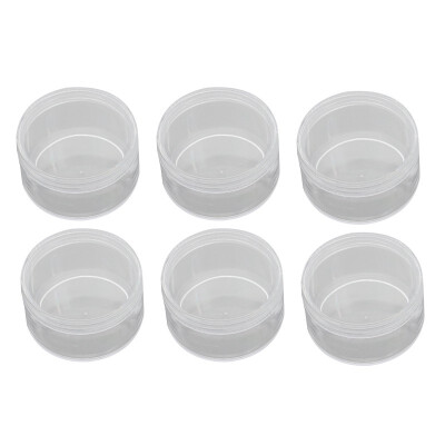 

UpperX 6PCs Plastic Beads Display Storage Container Round Transparent 6cm Dia2 38"