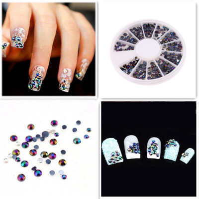 

3D Tips gems Crystal Nail Art Glitter DIY 300pcs Wheel Decoration
