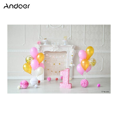 

Andoer 21 15m7 5ft First Birthday Backdrop Cake Balloon Photography Background Baby Kids Photo Studio Pros