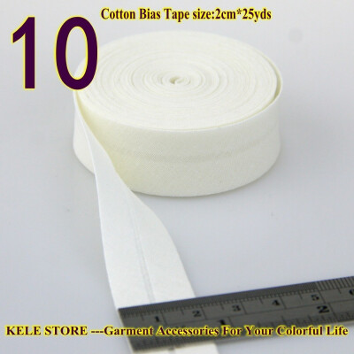 

Cotton bias tape bias binding fold tape size 20mm2cm 34" 25yds various color solid color DIY handmade sewing material