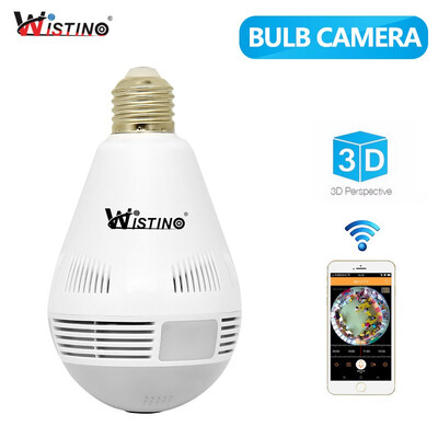 

Wistino Bulb Light Wireless IP Camera Wifi 960P VR Panoramic FishEye Cameras Lamp Security CCTV Baby Monitor 360 Degree Audio IR