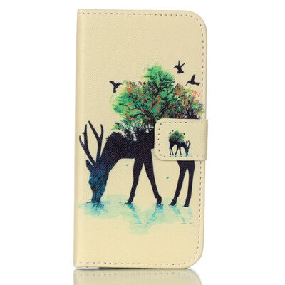 

мити цветок карты бумажник кожаный чехол для iPhone 6 4.7inch Flip покрытия с карты стоят владелец телефона