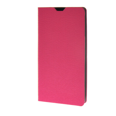 

MOONCASE Leather Side Flip Wallet Card Holder Stand Shell Pouch Case Cover for LG Magna Hot pink