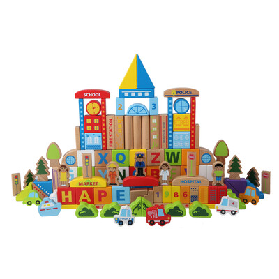 

Германия HaPe Развивающие игрушки Детские кубики 80 кусков E8022 Буки европейского происхождения для раннего образования выше 1 год