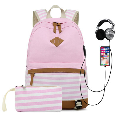 

2018 new casual backpack shoulder bag solid color Oxford cloth backpack female middle school student bag Korean version