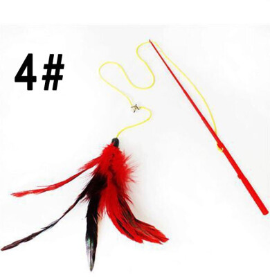 

High Quality Pet Cat Toy Newly Design Bird Feather Plush Plastic Toy for Cats Cat Catcher Teaser Toy