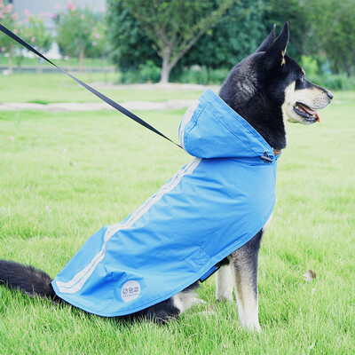 

Jingdong exclusive pets CHOWSING dog clothes pet clothes dog raincoat in the large dog Jacket blue  code