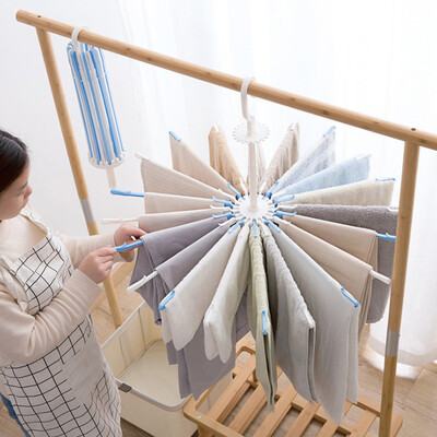 

Bingyou umbrella 20 clip rotating windproof towel rack children hanger plastic drying rack baby baby diaper drying rack