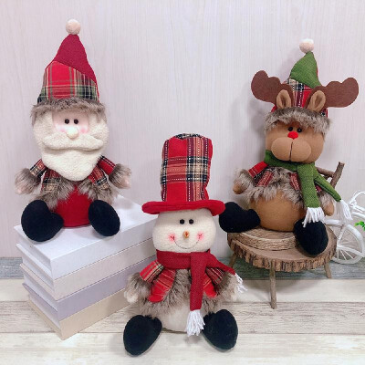 

3pcsset Christmas Dolls Santa Snowman Reindeer Toys Xmas Party Decorations Ornaments Christmas Gift