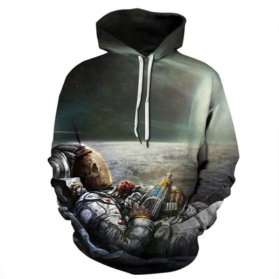 

QYDM-358 Mens Hoodie 3D Printed Women Pullover Sweater