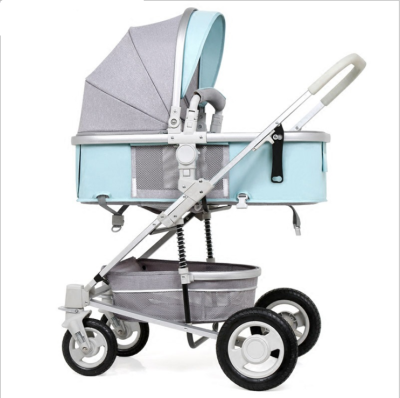 

Wisesonle baby stroller is available for sitting&lying on high view double shock absorbers portable folding baby stroller khak