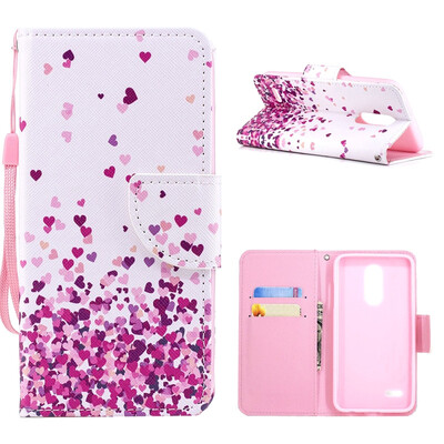 

MOONCASE Huawei P20 Lite painted leather case with small hand rope - pink heart