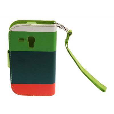 

Greendark greenorange Soft For Samsung Galaxy S3 Mini i8190 New PU Leather