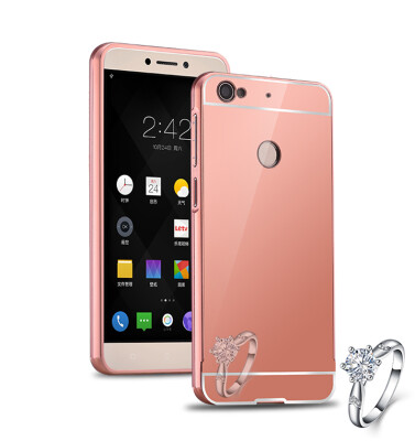 

MOONCASE Plating Metal Frame Edge Mirror Back Protective Shell 2 in 1 Thin Case Cover for Xiaomi Mi 4S