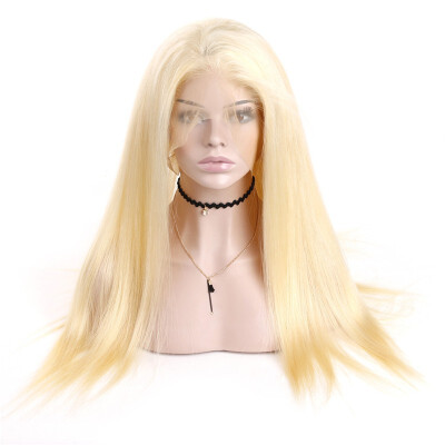 

HCDIVA Full Lace Wigs With Brazilian Hair 613 Blonde Straight Hair 10-24" Remy Hair 130 Density Wigs With Baby Hair Free Shipping