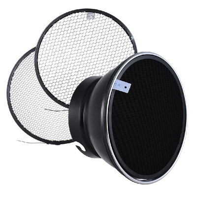 

7" 180mm Elinchrom Mount Standard Reflector Diffuser Shade Lamp Shade with 20¡ã 40¡ã 60¡ã Honeycomb Grids for Elinchrom Mount St