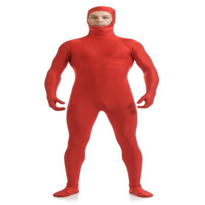 

Gesikai Mens Black Open Face Full Bodysuit Spandex Nylon Zentai Suit Custom Second Skin Tights Suit Halloween Costume