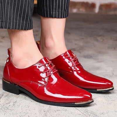

JUQI Business Men Oxford Genuine Leather Shoes