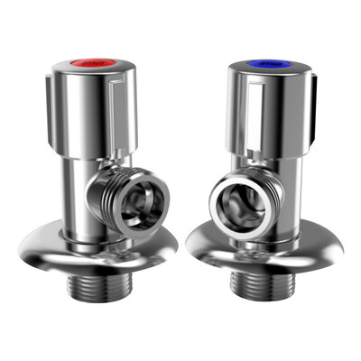 

Anwar ANNWA kitchen&bathroom accessories fine copper hot&cold water triangle valve set 4 points explosion-proof eight-word valve fast open water valve NJF602-2